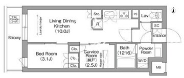 コンフォリア・リヴ南品川 420 間取り図