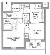 コンフォリア・リヴ南品川 426 間取り図