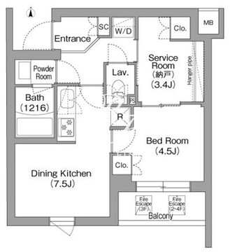 コンフォリア・リヴ南品川 426 間取り図