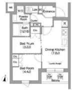 コンフォリア・リヴ南品川 427 間取り図
