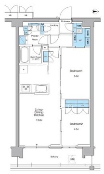 ルフォンプログレ高田馬場ノース 203 間取り図