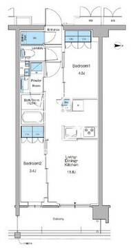 ルフォンプログレ高田馬場ノース 206 間取り図