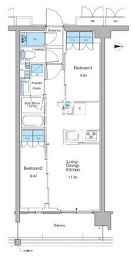 ルフォンプログレ高田馬場ノース 304 間取り図