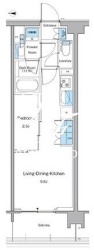 ルフォンプログレ高田馬場ノース 318 間取り図