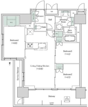 ブルックサイドレジデンス木場 923 間取り図