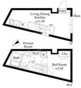 THE ONE Ichigaya 101 間取り図