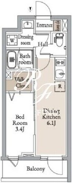 グランカーサ住吉3 202 間取り図