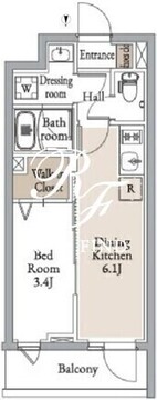 グランカーサ住吉3 602 間取り図