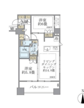 プレミスト代々木大山 303 間取り図