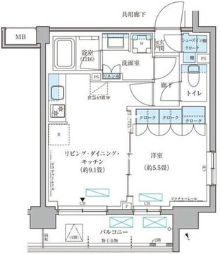 パークアクシス文京本郷 326 間取り図