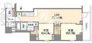 サンウッドフラッツ新宿四谷三丁目 801 間取り図