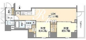 サンウッドフラッツ新宿四谷三丁目 801 間取り図