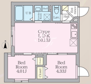 マジェスティックライフ武蔵小山 203 間取り図