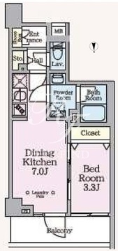 アークマークお花茶屋 101 間取り図