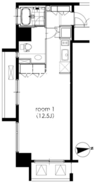 カスタリア芝公園 401 間取り図