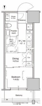 プラウドフラット四谷三丁目 1108 間取り図