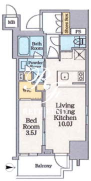 クレストコート池上 1001 間取り図