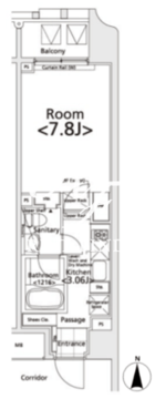  プライマル新宿若松町 303 間取り図