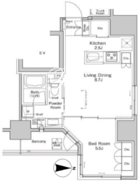 プラウドフラット浅草雷門 903 間取り図