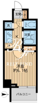 HF早稲田レジデンス 2-604 間取り図
