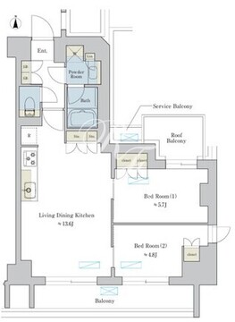 ブリリアイスト池尻大橋 718 間取り図