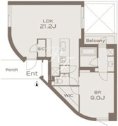 THE GRANDUO KAMIMEGURO 202 間取り図