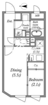 エスグランデ門前仲町デュオ 303 間取り図