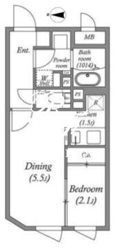 エスグランデ門前仲町デュオ 503 間取り図