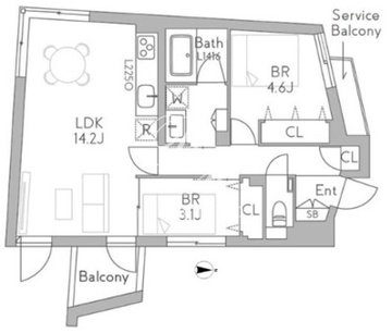 グランデュオ千歳船橋7 203 間取り図