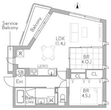 グランデュオ千歳船橋7 205 間取り図