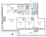 大崎ステーションレジデンス 3001 間取り図