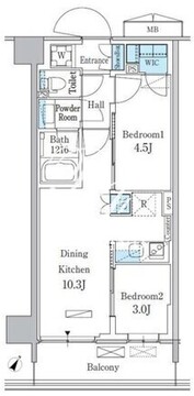 パークアクシス品川南大井パークフロント 542 間取り図