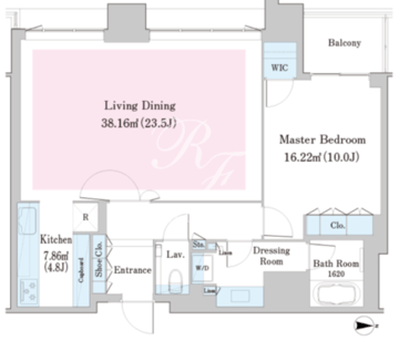 中野ステーションレジデンス 3606 間取り図