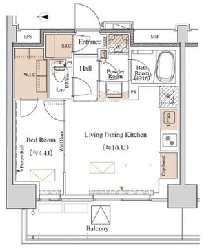 ブランシエスタ木場 1108 間取り図