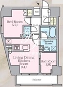 ラグゼナ北千住2 1402 間取り図