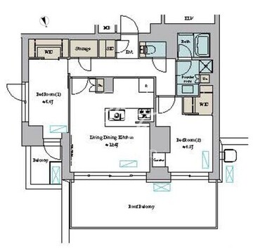 ブリリアイスト門前仲町 901 間取り図