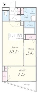 レジデンス高円寺スクエア 201 間取り図