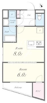 レジデンス高円寺スクエア 202 間取り図