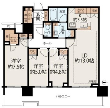晴海フラッグ SUN-T-510 間取り図