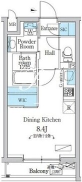 デュオフラッツ千歳船橋 208 間取り図