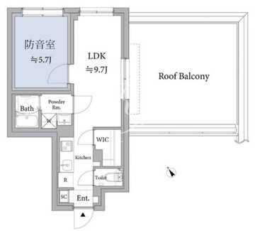 アスティーレスタジオ練馬平和台 502 間取り図