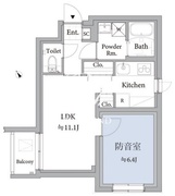 アスティーレスタジオ練馬平和台 204 間取り図