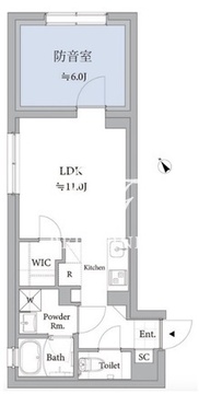 アスティーレスタジオ練馬平和台 301 間取り図