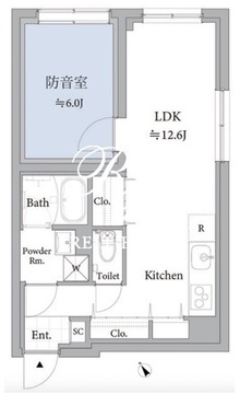アスティーレスタジオ練馬平和台 403 間取り図
