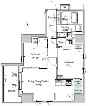 ワンルーフレジデンス中野 801 間取り図