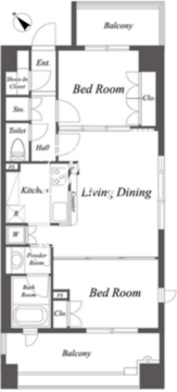 グレースレジデンス東京 1106 間取り図