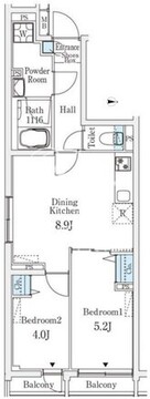 ロスアルコス千駄木 404 間取り図