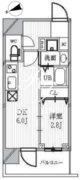 パークフラッツ蔵前 401 間取り図