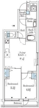 ロスアルコス千駄木 208 間取り図