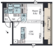 ラグゼナ平和島 1201 間取り図